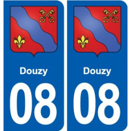 08 Douzy blason ville autocollant plaque stickers