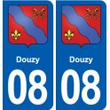 08 Douzy blason ville autocollant plaque stickers