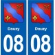 08 Douzy blason ville autocollant plaque stickers