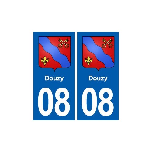 08 Douzy blason ville autocollant plaque stickers