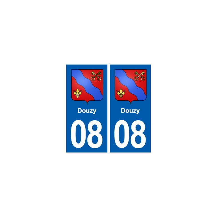 08 Douzy blason ville autocollant plaque stickers