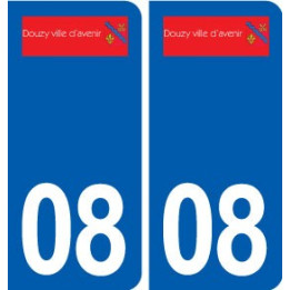 08 Douzy logo ville autocollant plaque stickers