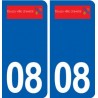 08 Douzy logo ville autocollant plaque stickers