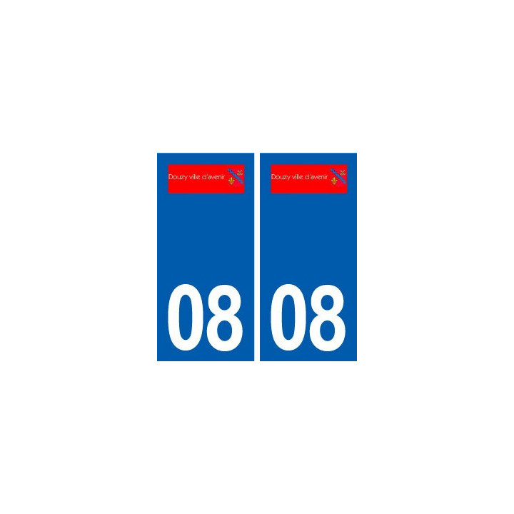 08 Douzy logo ville autocollant plaque stickers