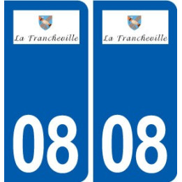08 La Francheville logo ville autocollant plaque stickers