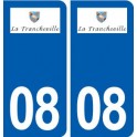 08 La Francheville logo ville autocollant plaque stickers