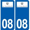 08 La Francheville logo ville autocollant plaque stickers