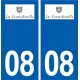 08 La Francheville logo ville autocollant plaque stickers