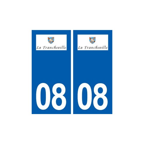 08 La Francheville logo ville autocollant plaque stickers