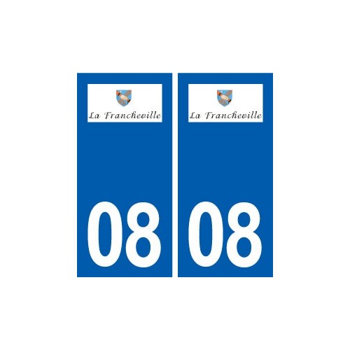 08 La Francheville logo ville autocollant plaque stickers