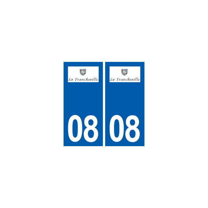 08 La Francheville logo ville autocollant plaque stickers