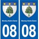 08 Montcy-Notre-Dame blason ville autocollant plaque stickers