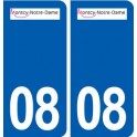 08 Montcy-Notre-Dame logo ville autocollant plaque stickers