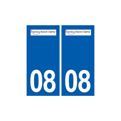 08 Montcy-Notre-Dame logo ville autocollant plaque stickers