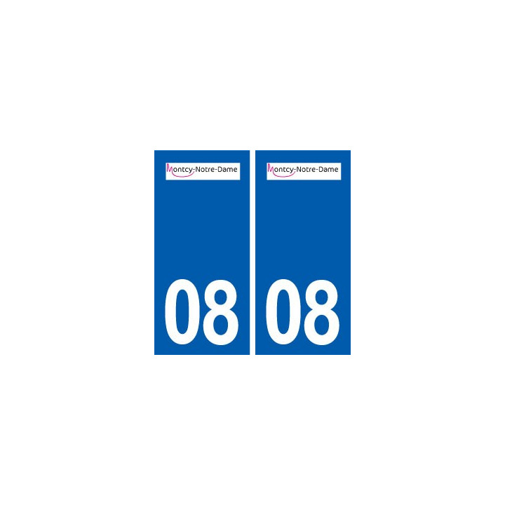 08 Montcy-Notre-Dame logo ville autocollant plaque stickers