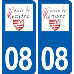 08 Renwez logo ville autocollant plaque stickers