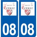 08 Renwez logo ville autocollant plaque stickers