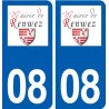 08 Renwez logo ville autocollant plaque stickers