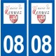 08 Renwez logo ville autocollant plaque stickers