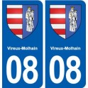 08 Vireux-Molhain blason ville autocollant plaque stickers