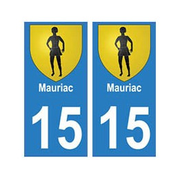 15 Mauriac ville autocollant plaque