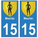 15 Mauriac ville autocollant plaque