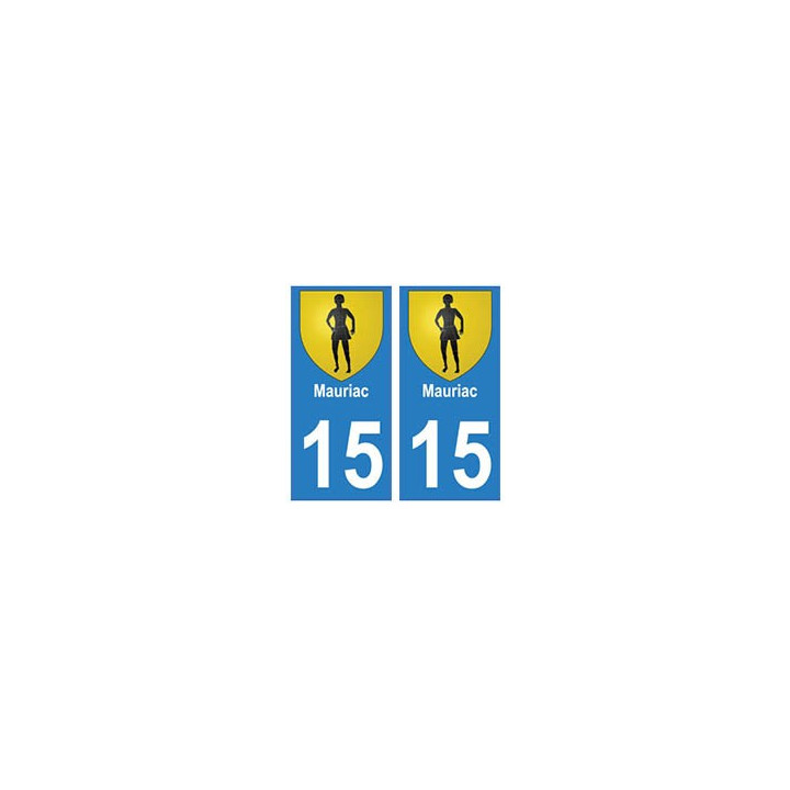 15 Mauriac ville autocollant plaque
