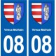08 Vireux-Molhain blason ville autocollant plaque stickers