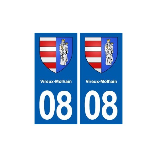 08 Vireux-Molhain blason ville autocollant plaque stickers
