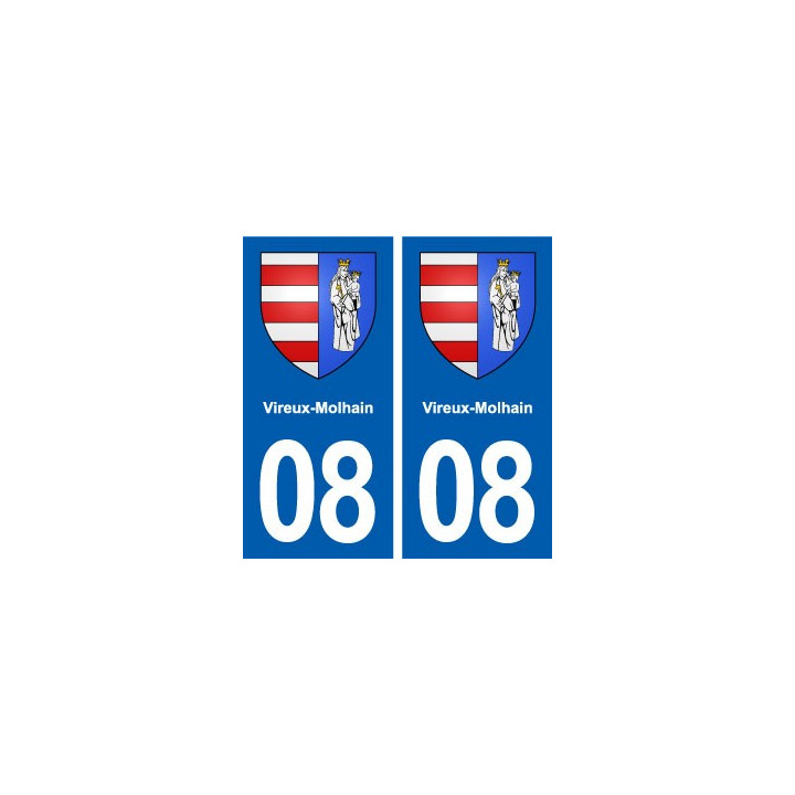 08 Vireux-Molhain blason ville autocollant plaque stickers