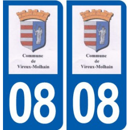 08 Vireux-Molhain logo ville autocollant plaque stickers