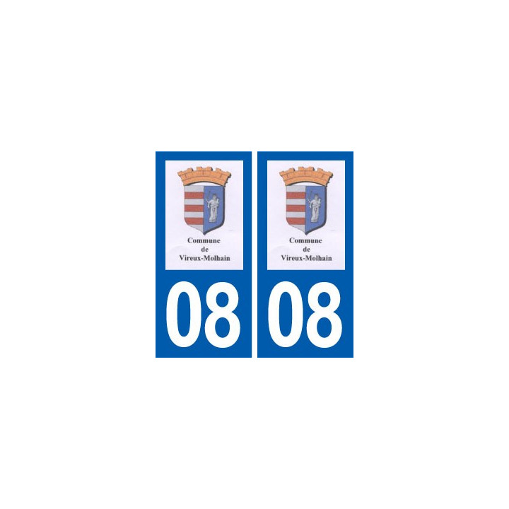 08 Vireux-Molhain logo ville autocollant plaque stickers