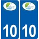 10 Lusigny-sur-Barse logo ville autocollant plaque stickers