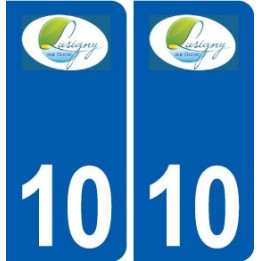 10 Lusigny-sur-Barse logo ville autocollant plaque stickers