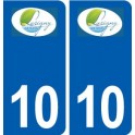 10 Lusigny-sur-Barse logo ville autocollant plaque stickers