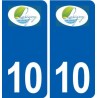 10 Lusigny-sur-Barse logo ville autocollant plaque stickers