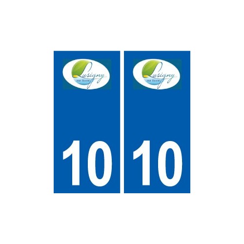 10 Lusigny-sur-Barse logo ville autocollant plaque stickers