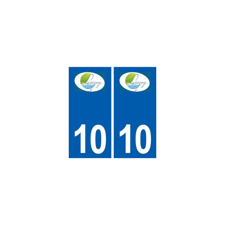 10 Lusigny-sur-Barse logo ville autocollant plaque stickers