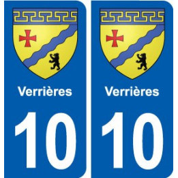 10 Verrières blason ville autocollant plaque stickers
