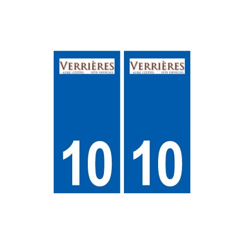 10 Verrières logo ville autocollant plaque stickers