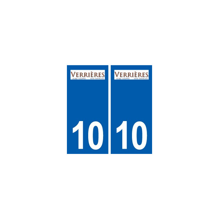 10 Verrières logo ville autocollant plaque stickers