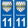 11 Armissan blason ville autocollant plaque stickers