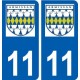 11 Armissan logo ville autocollant plaque stickers