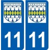 11 Armissan logo ville autocollant plaque stickers