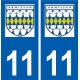 11 Armissan logo ville autocollant plaque stickers