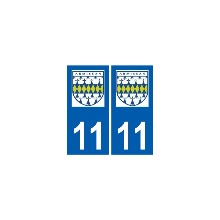 11 Armissan logo ville autocollant plaque stickers