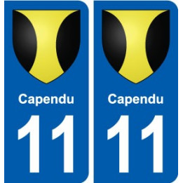 11 Capendu blason ville autocollant plaque stickers