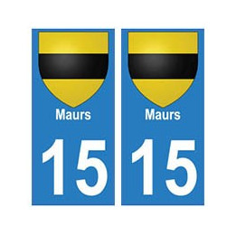15 Maurs ville autocollant plaque