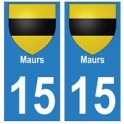 15 Maurs ville autocollant plaque