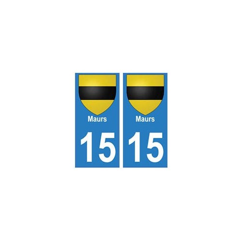 15 Maurs ville autocollant plaque